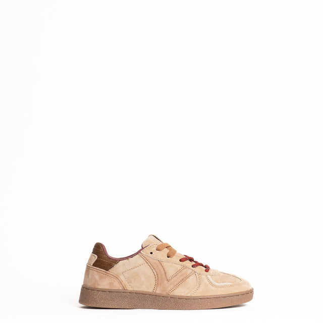 Victoria-Sneakers scamosciata con doppio laccio - beige