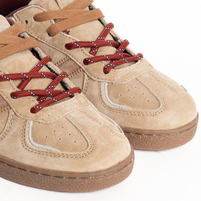 Victoria-Sneakers scamosciata con doppio laccio - beige