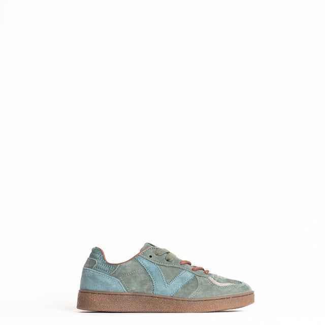 Victoria-Sneakers scamosciata con doppio laccio - jade