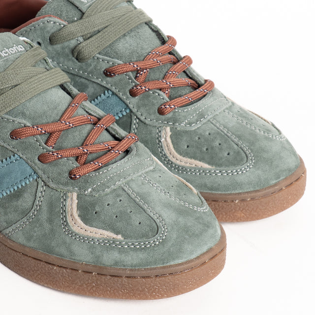 Victoria-Sneakers scamosciata con doppio laccio - jade