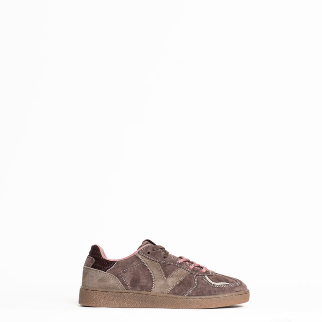 Victoria-Sneakers scamosciata con doppio laccio - marrone