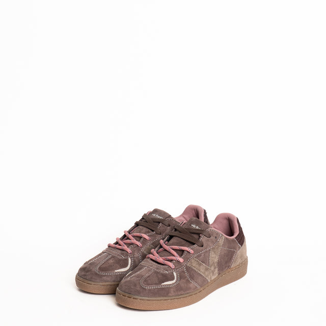 Victoria-Sneakers scamosciata con doppio laccio - marrone