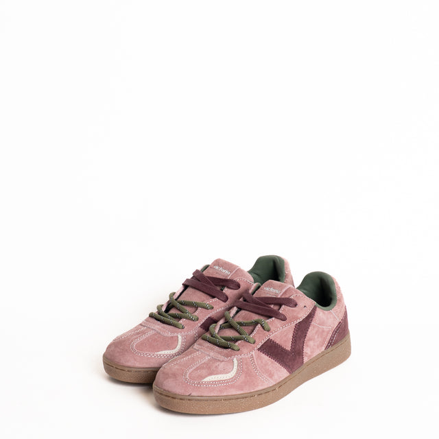 Victoria-Sneakers scamosciata con doppio laccio - rosa