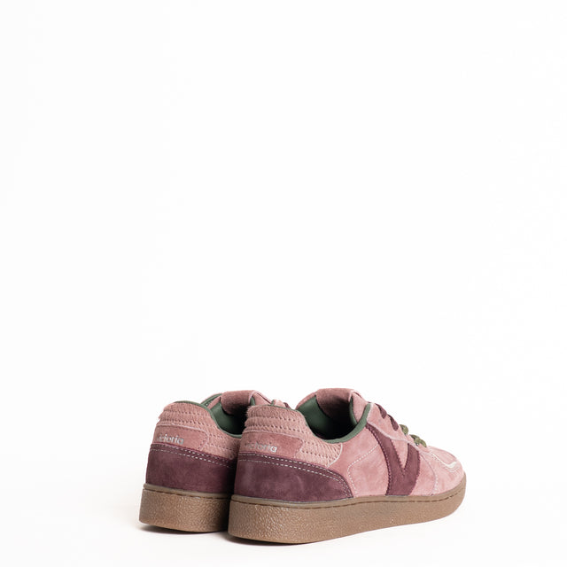 Victoria-Sneakers scamosciata con doppio laccio - rosa