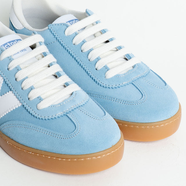 Victoria-Sneakers scamosciata - celeste