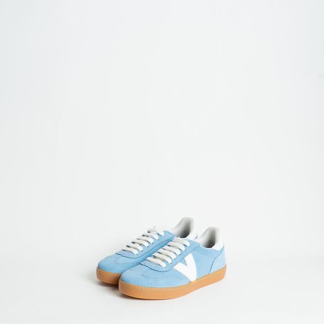 Victoria-Sneakers scamosciata - celeste