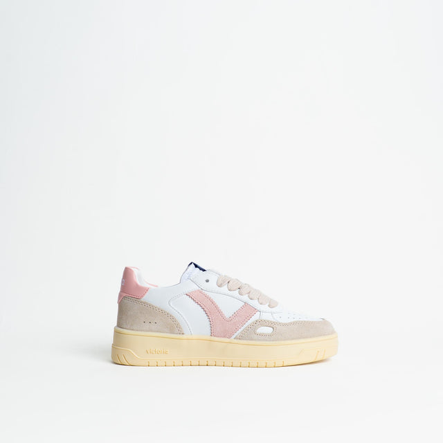 Victoria-Sneakers effetto pelle e camoscio - rosa