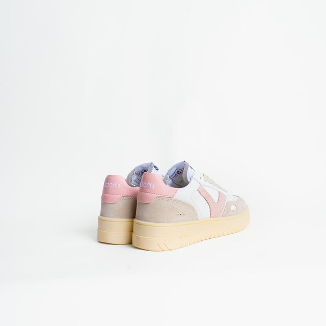 Victoria-Sneakers effetto pelle e camoscio - rosa