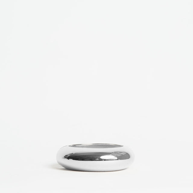 W by Whitemood-Bracciale rigido basso tondo lucido - silver