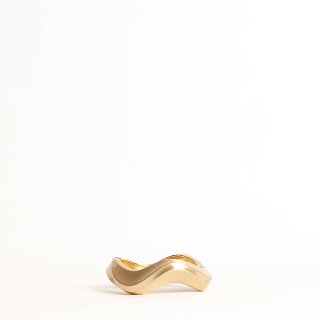 W by Whitemood-Bracciale rigido ondulato satinato - gold