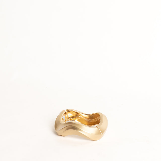 W by Whitemood-Bracciale rigido ondulato satinato - gold
