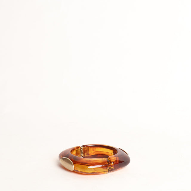 W by Whitemood-Bracciale rigido squadrato - ambra
