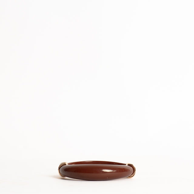W by Whitemood-Bracciale rigido inserti dorati - brown
