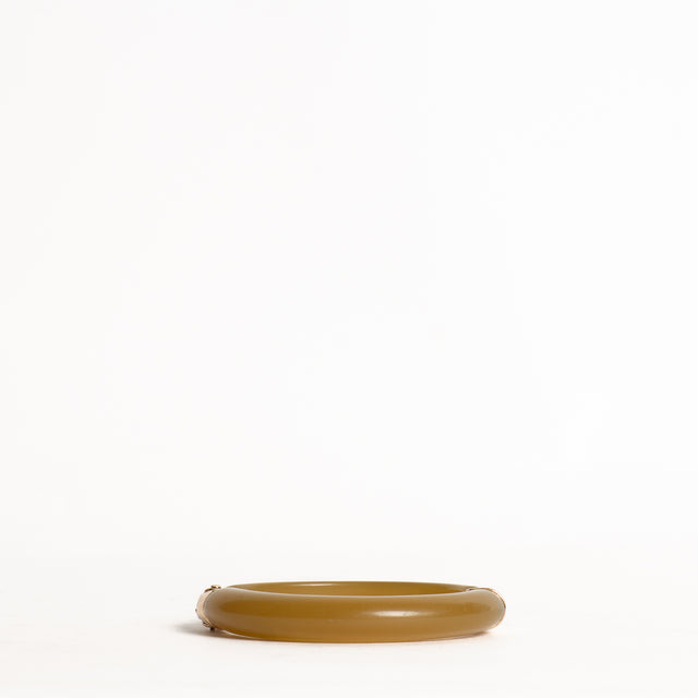 W by Whitemood-Bracciale rigido inserti dorati - ocra