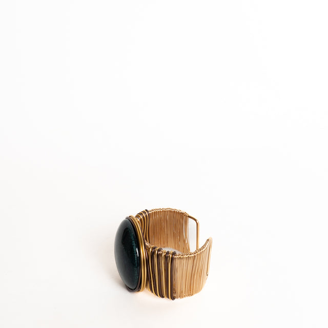 W by Whitemood-Bracciale rigido con pietra - ottanio