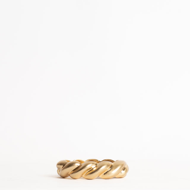 W by Whitemood-Bracciale rigido effetto treccia - gold