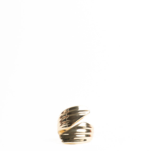 W by Whitemood-Rigid striped bracelet - gold