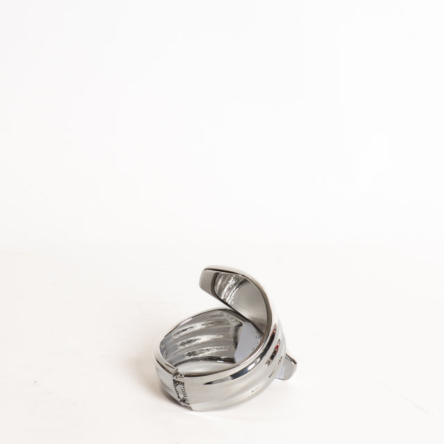 W by Whitemood-Bracciale rigido rigato - silver