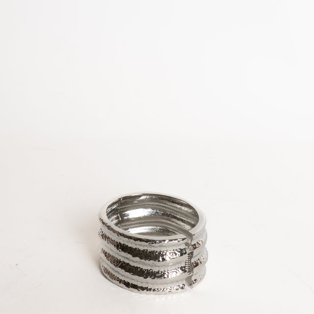 W by Whitemood-Bracciale rigido martellato - silver