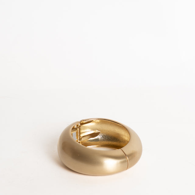 W by Whitemood-Bracciale rigido svasato matt - gold