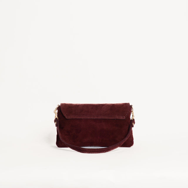 W by white mood-Pochette genuine leather scamoscia - Bordeaux