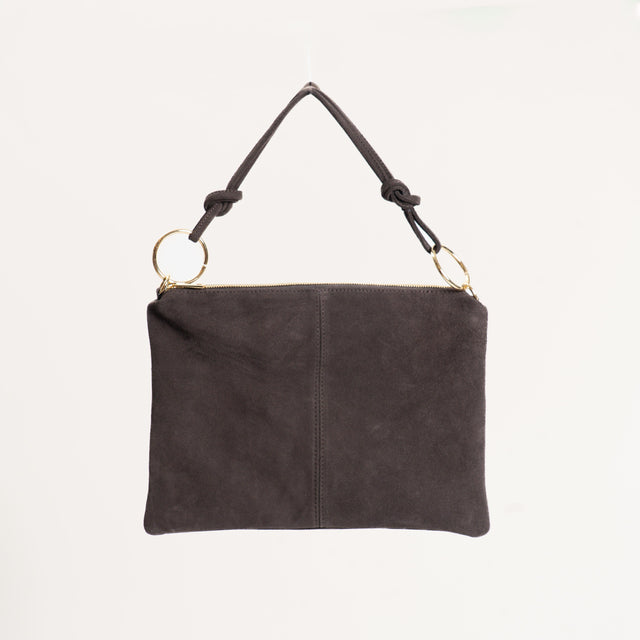 W by Whitemood - Bolso de hombro de ante - Café