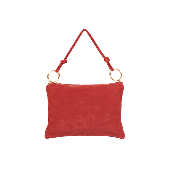 W by Whitemood - Bolso de hombro de ante - Rojo