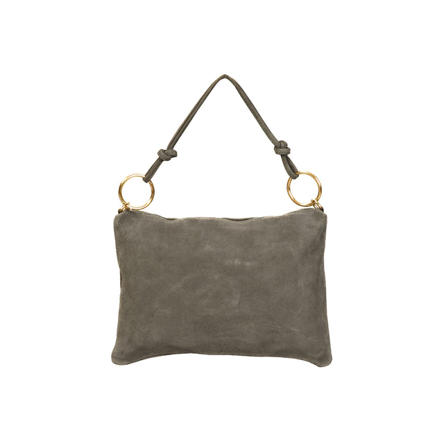 Bolso de hombro de piel de ante W by Whitemood - Taupe