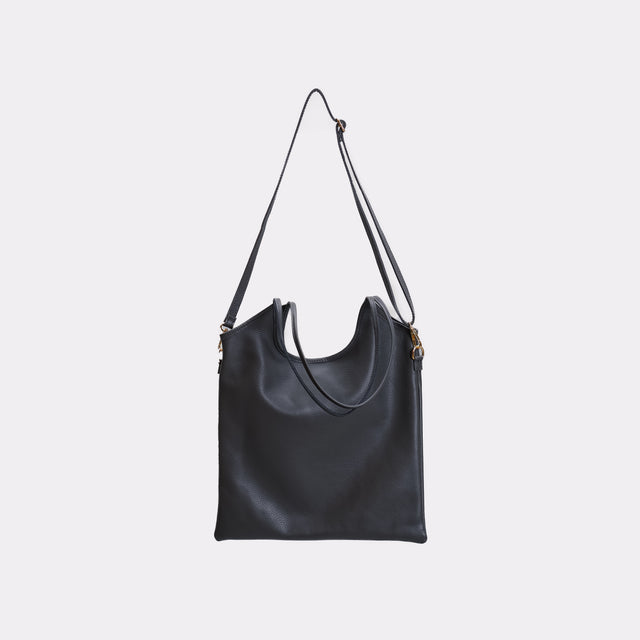 Bolso shopper de piel W by Whitemood - Negro