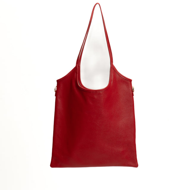 W by Whitemood-Borsa shopper in pelle - rosso