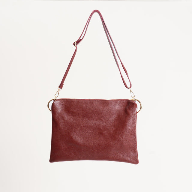W by Whitemood-Borsa a spalla in pelle - Bordeaux