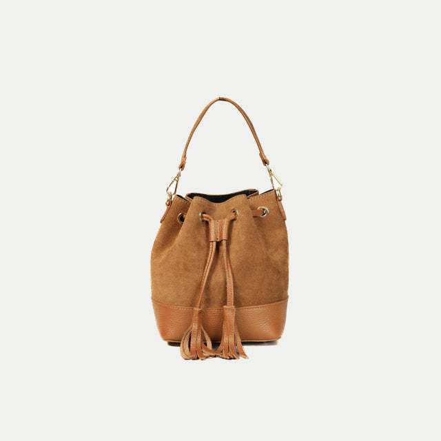 Bolso cubo con borlas de W by Whitemood - piel