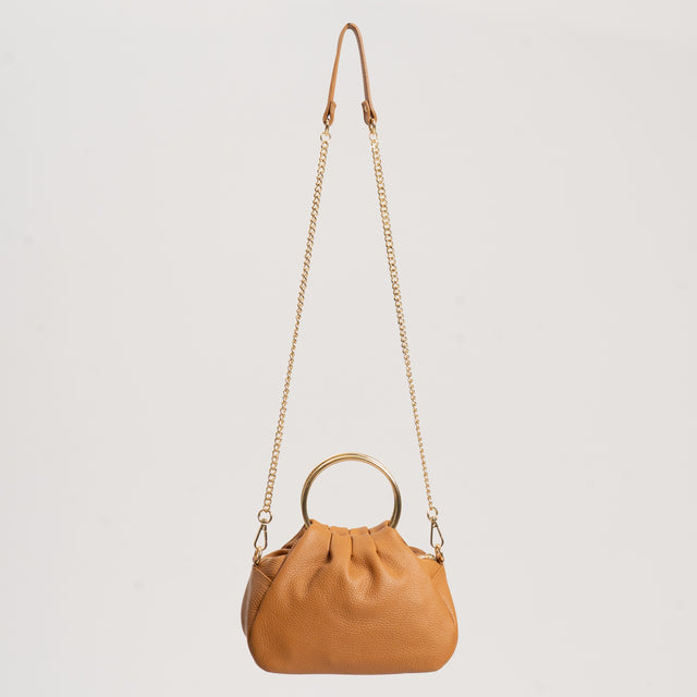 W by Whitemood-Borsa clutch con manici rigidi - cuoio