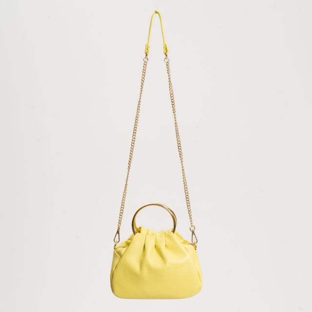 W by Whitemood-Borsa clutch con manici rigidi - giallo