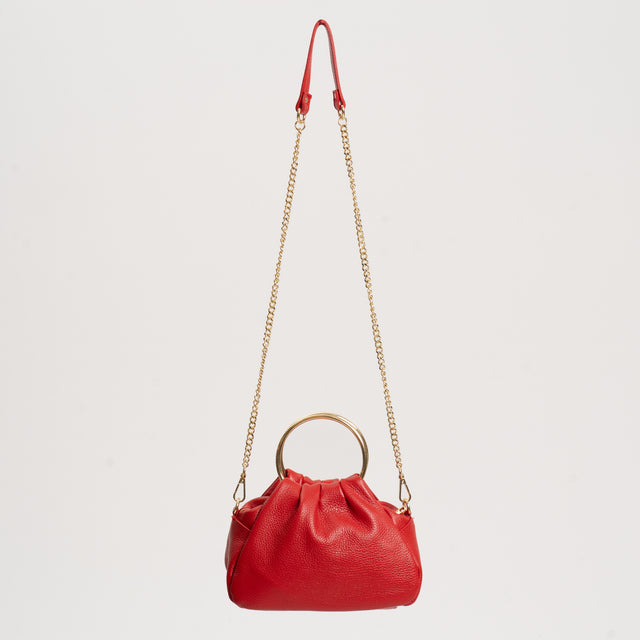 W by Whitemood-Borsa clutch con manici rigidi - rosso