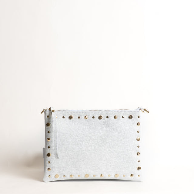 W by Whitemood- Pochette grande con borchie - offwhite