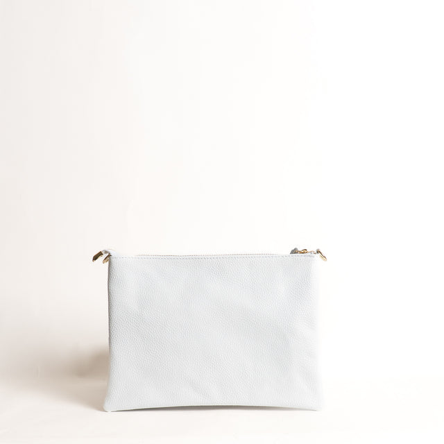 W by Whitemood- Pochette grande con borchie - offwhite