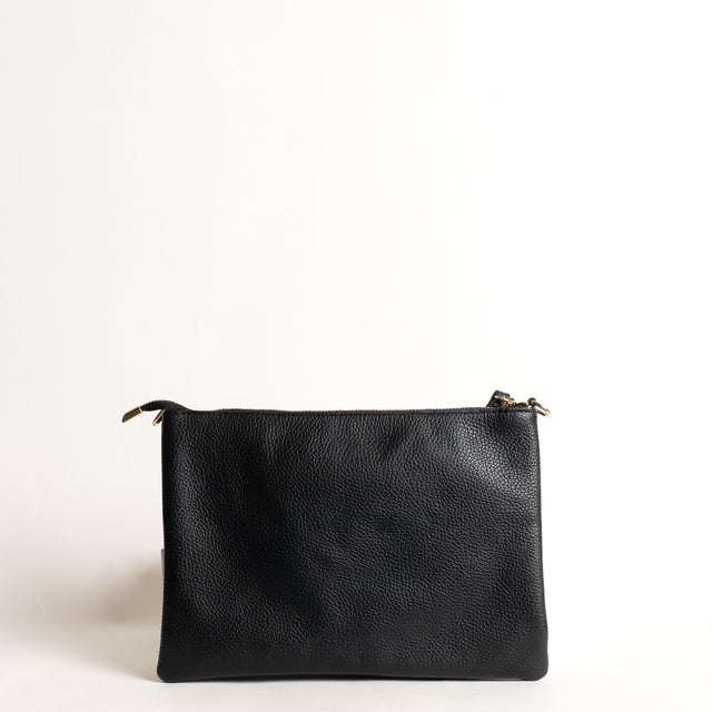 W by Whitemood- Pochette grande con borchie - Nero