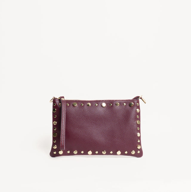 W by whitemood- Pochette con borchie - Bordeaux
