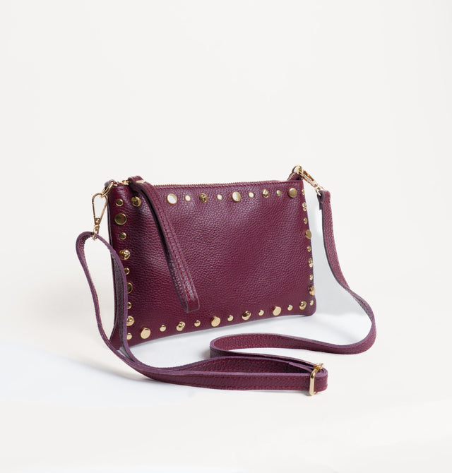 W by whitemood- Pochette con borchie - Bordeaux