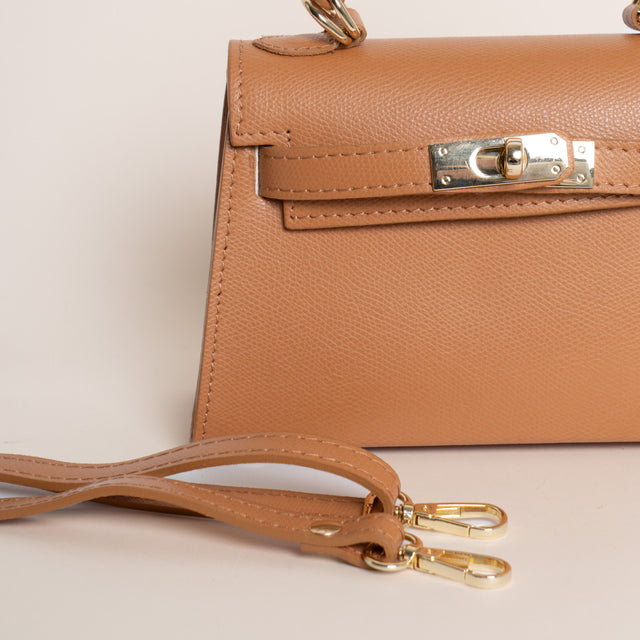 W by whitemood- Borsa mini bag a mano - camel