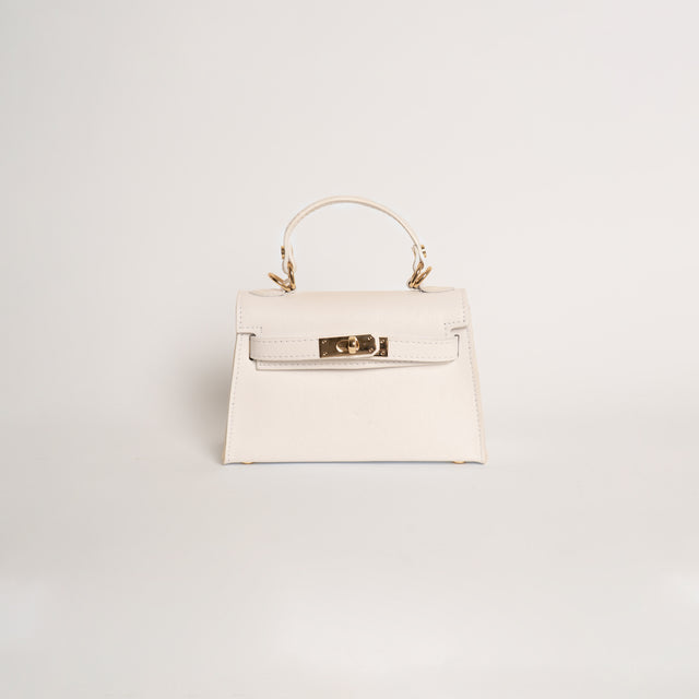 W by whitemood- Borsa mini bag a mano - gesso