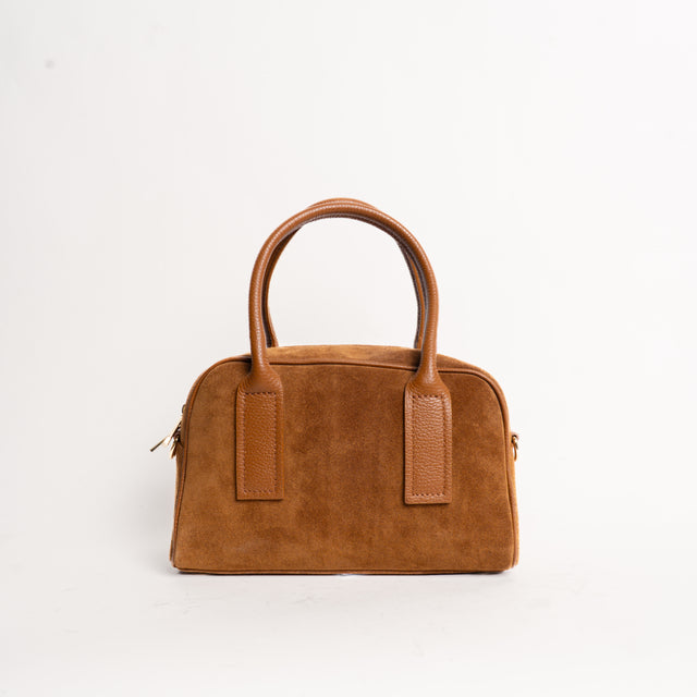 W by whitemood- Borsa bauletto scamosciata - cuoio
