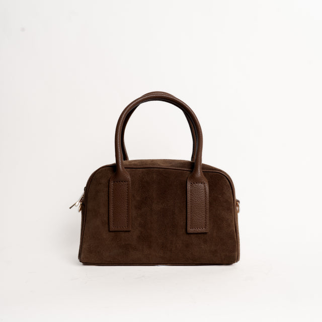 W by whitemood- Borsa bauletto scamosciata - moro