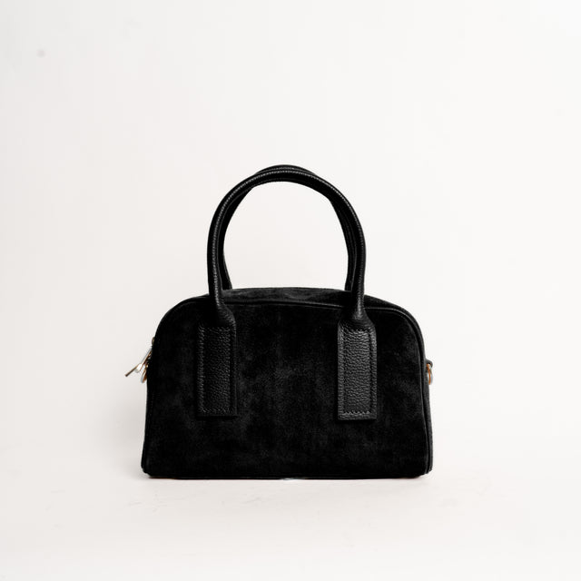 W by whitemood- Borsa bauletto scamosciata - Nero