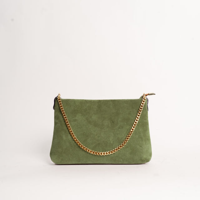 W by whitemood- Pochette scamosciata - militare