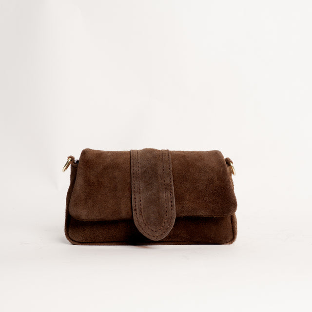 W by whitemood- Mini bag in pelle scamosciata - moro