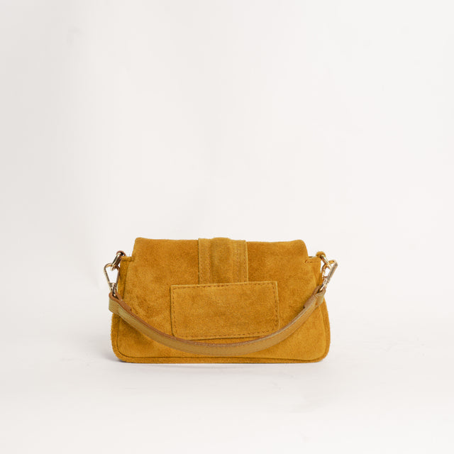 W by whitemood- Mini bag in pelle scamosciata - ocra
