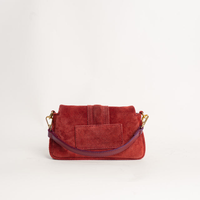 W by whitemood- Mini bag in pelle scamosciata - rosso