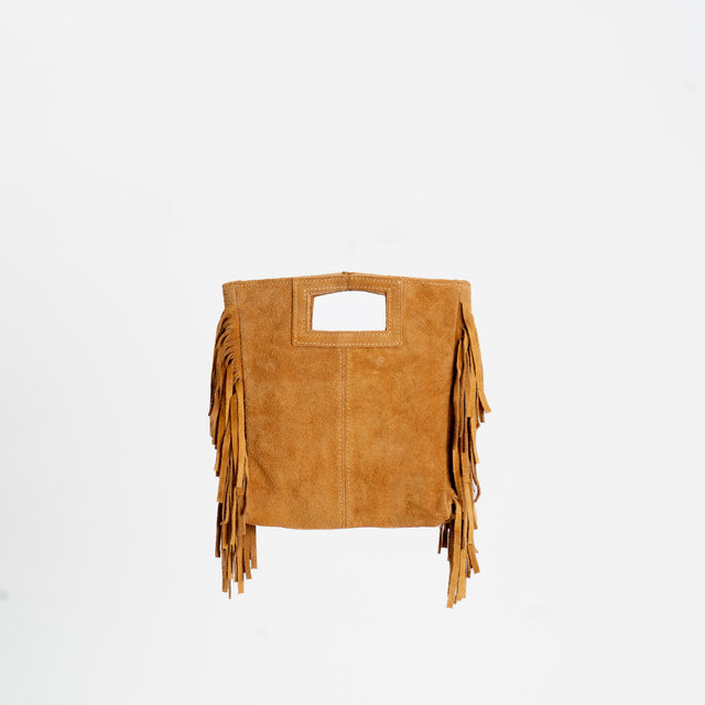 W by Whitemood-Borsa a mano con frange laterali - Senape